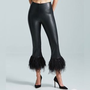 Commando Faux Leather Feather Crop Flare
